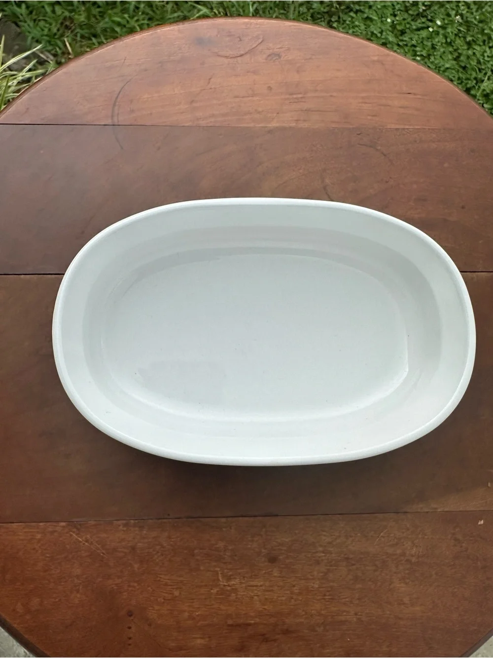 Mini White Corningware Oval Baking Dish